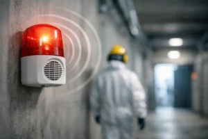 Alerta sonoro para áreas isoladas com confiança